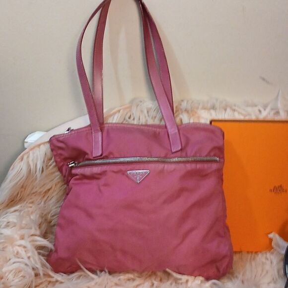 Authentic Prada Pink Nylon Tote Bag - Picture 5 of 13